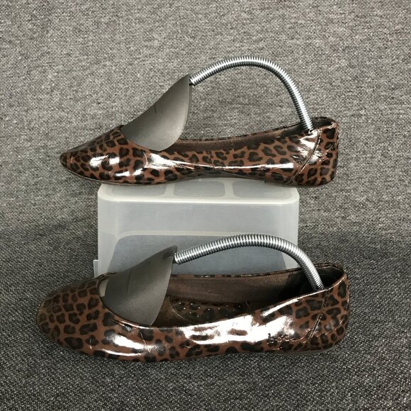BOC Born Concept Leopard Print Slip On Ballet Flats Brown / Black Women’s Size 9 - Picture 2 of 11